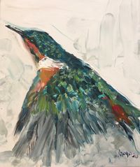 Eisvogel II, by jhago, 40x50, Acryl auf Leinwand, 2020
