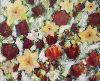 der letzte Schnee by jhago, 110x90, Acryl auf Leinwand, 2025